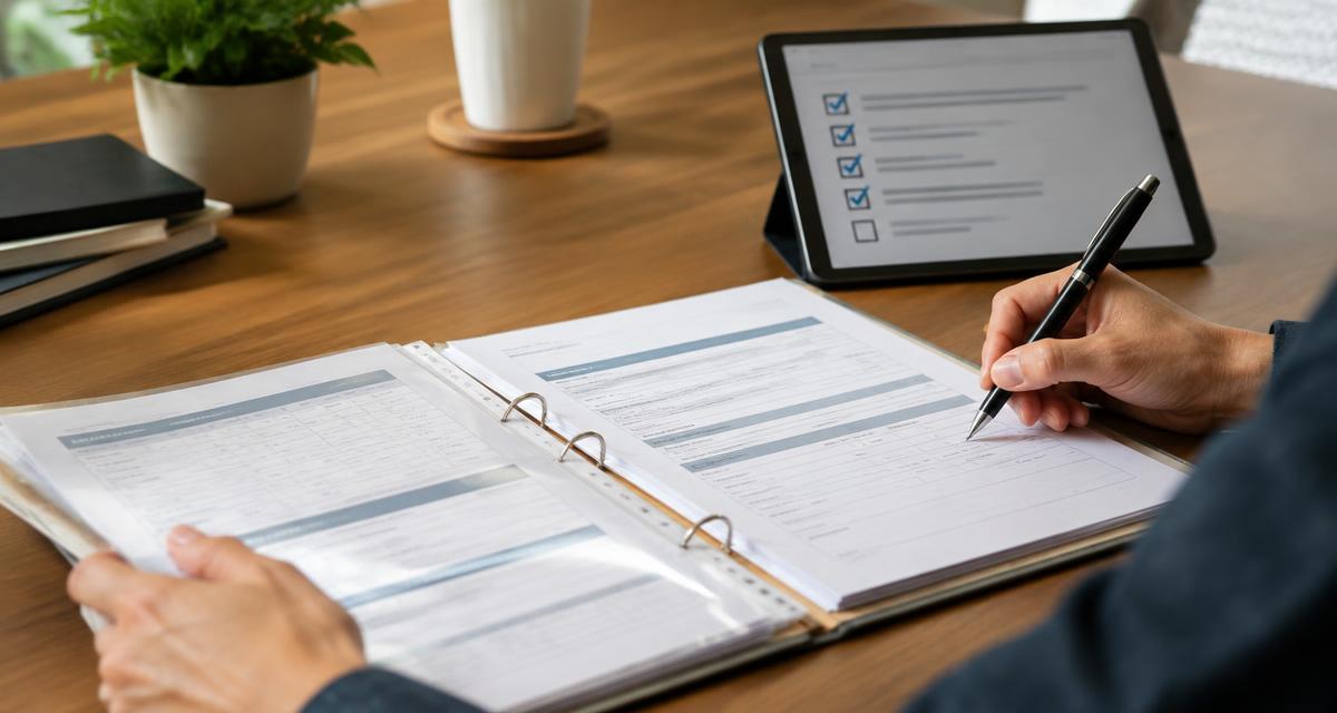 A reviewer signing a batch release page with a checklist on a tablet