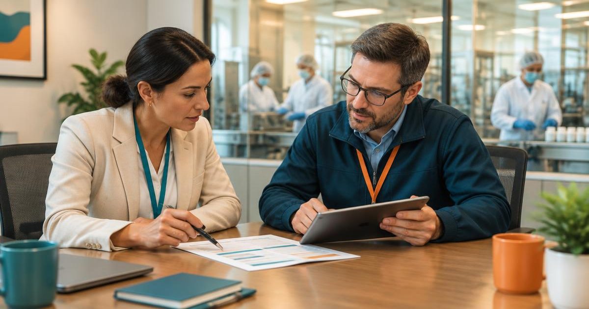 Product owner and contract manufacturer quality colleagues reviewing their written responsibilities