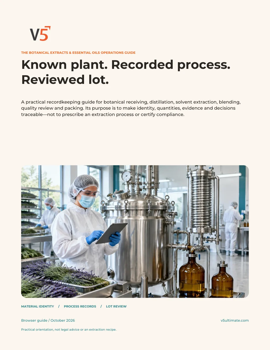 Cover of the Botanical Extracts & Essential Oils Operations Guide