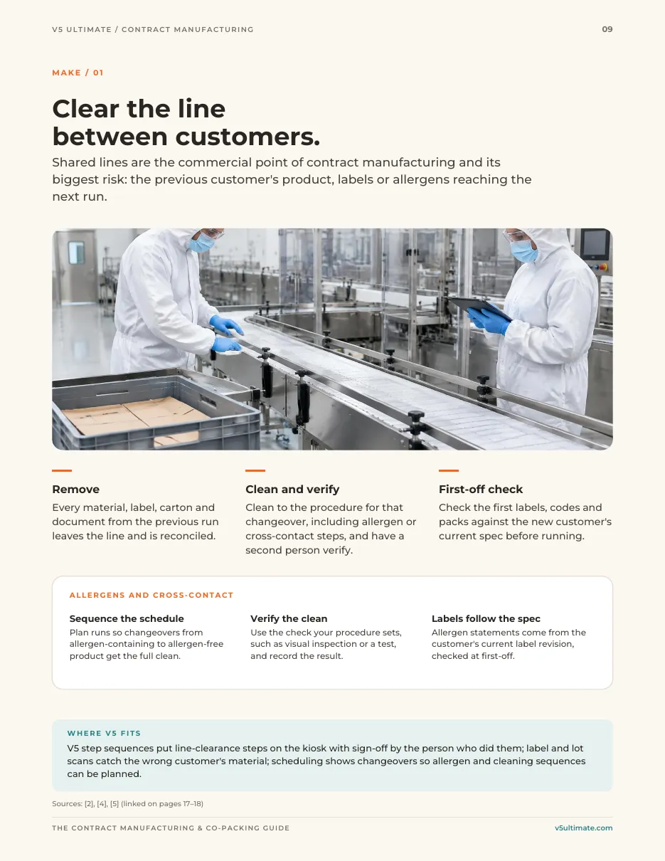 Page 9 of the guide: Clear the line between customers