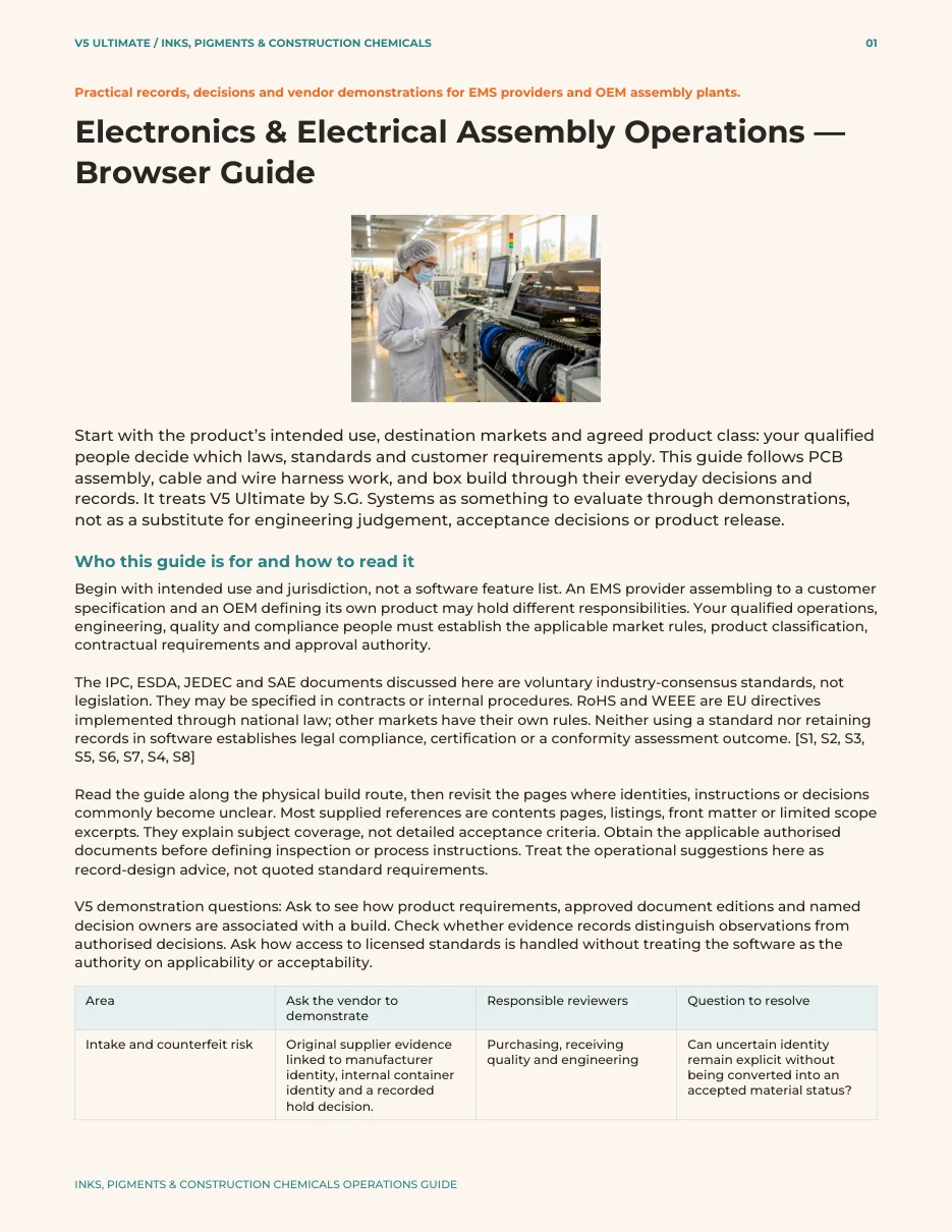 Electronics and electrical assembly browser guide cover