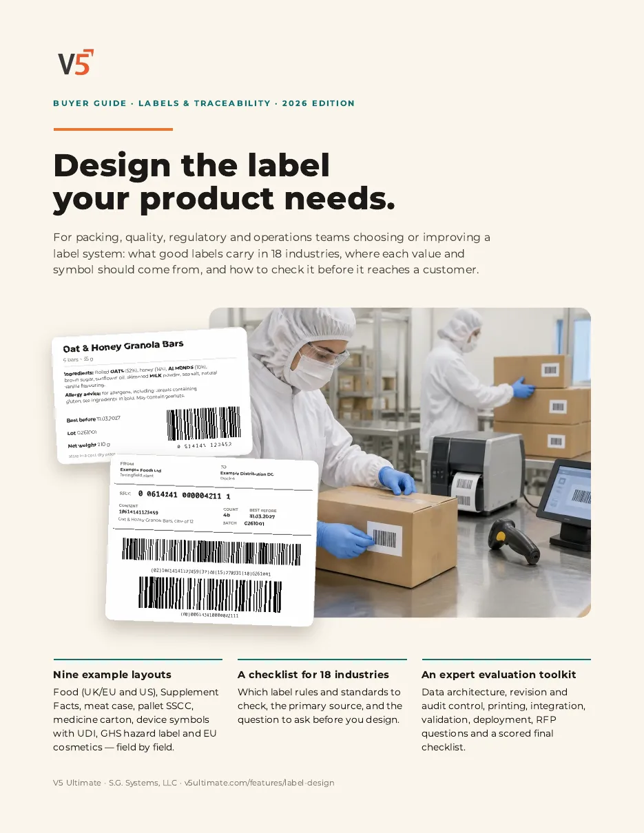 Cover of the Label Design & Traceability Buyer Guide