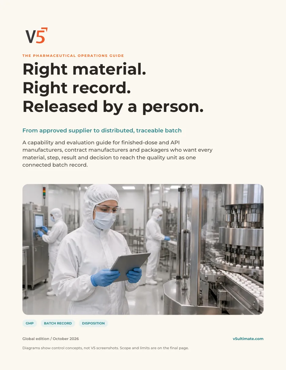 Cover of The Pharmaceutical Operations Guide by V5 Ultimate