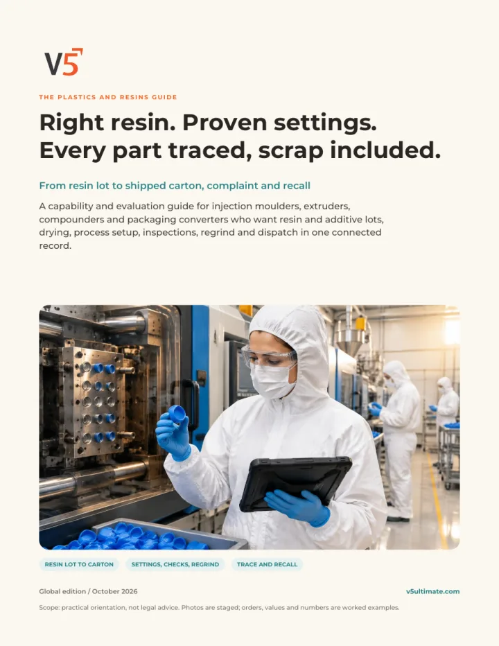 Cover of The Plastics and Resins Guide by V5 Ultimate