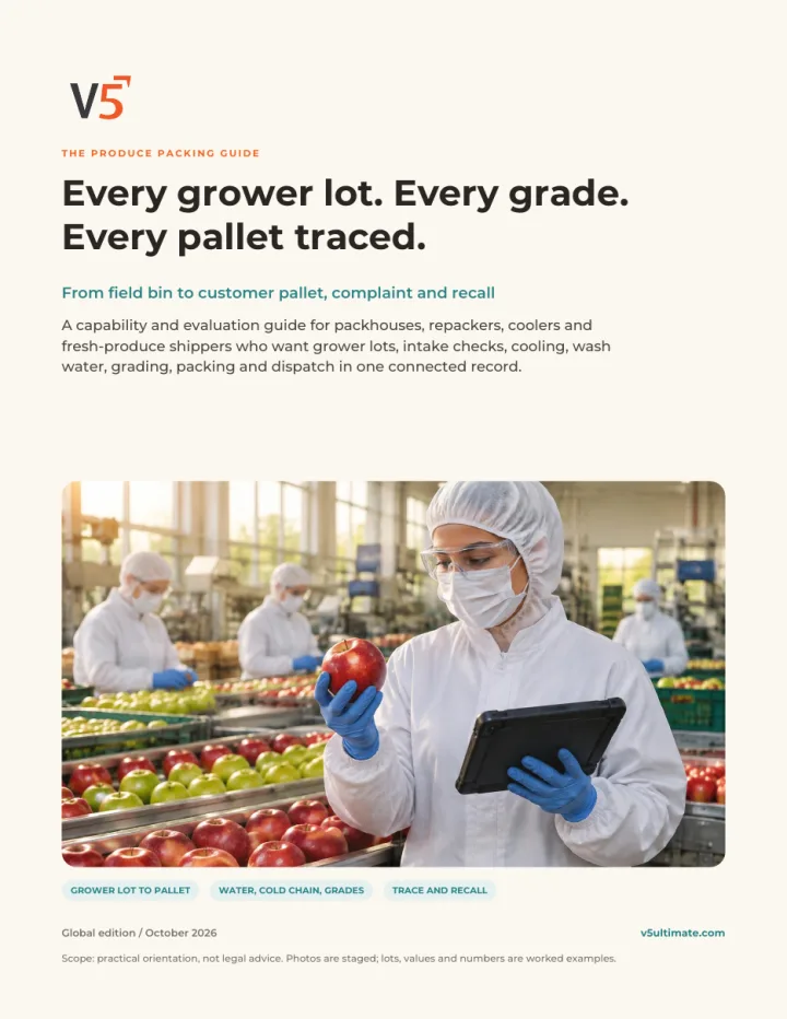 Cover of The Produce Packing Guide by V5 Ultimate