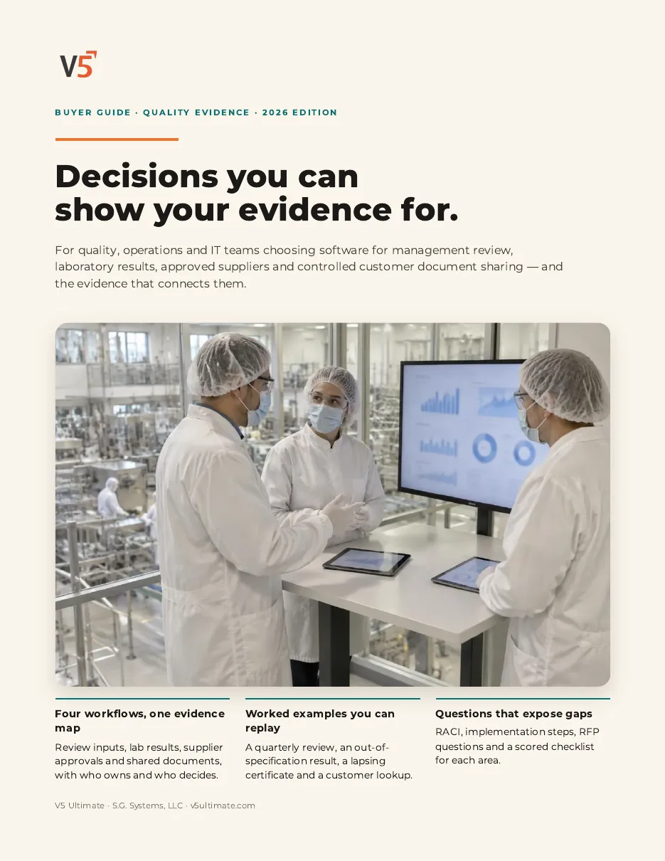Cover of the Quality Evidence & Management Review Buyer Guide