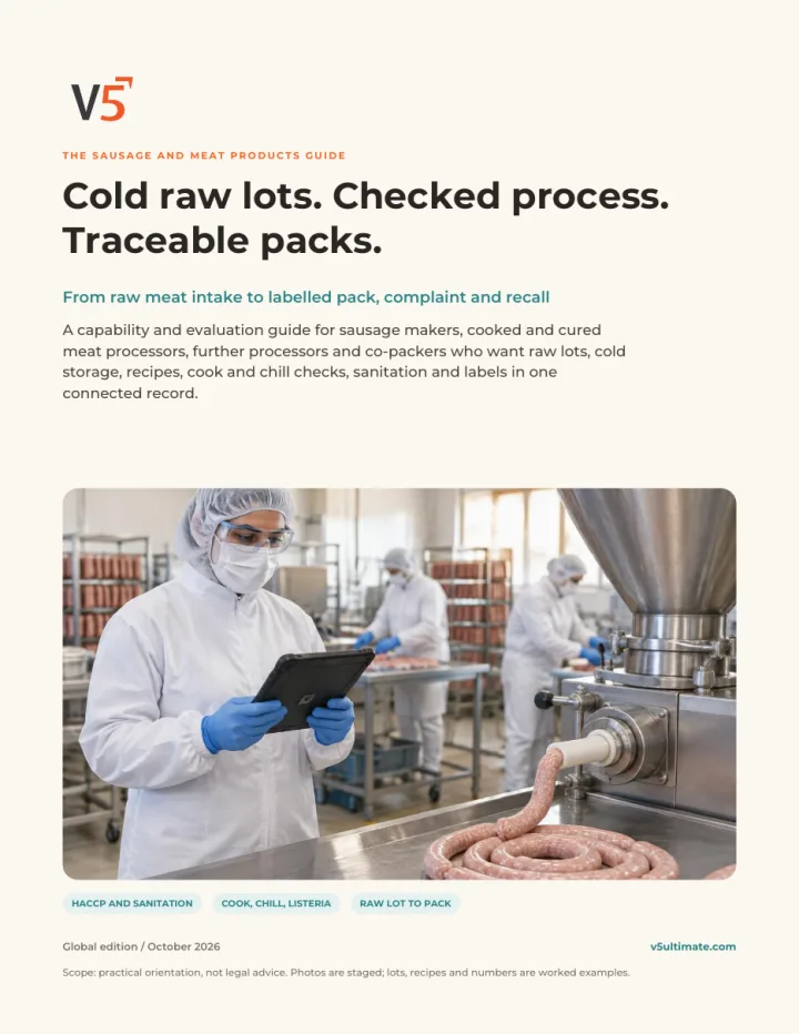 Cover of The Sausage and Meat Products Guide by V5 Ultimate