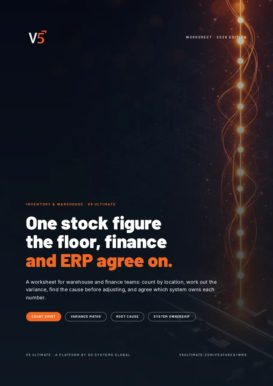 Cover of Stock Count & Reconciliation Worksheet