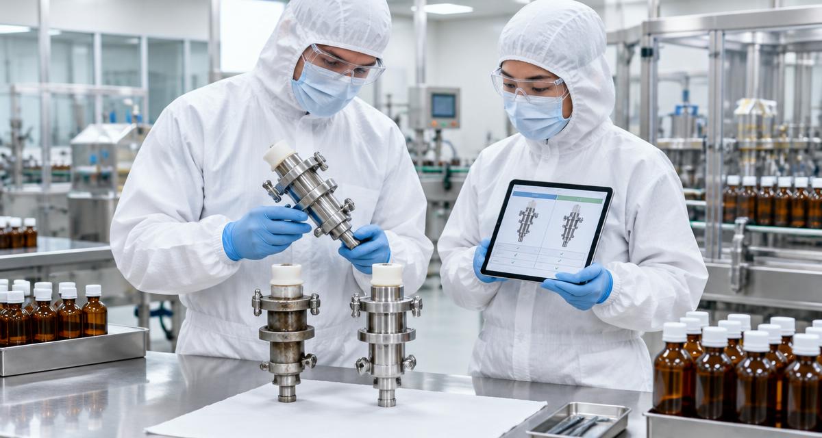 Protected veterinary drug quality colleagues comparing change-parts with a tablet record