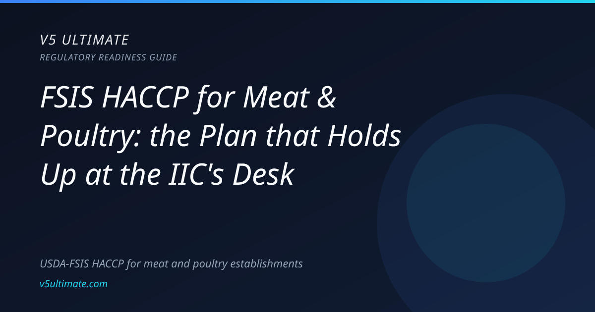 FSIS Meat & Poultry HACCP Readiness Guide (9 CFR 416/417)